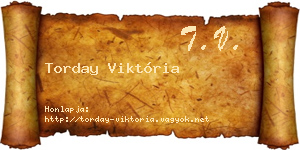 Torday Viktória névjegykártya