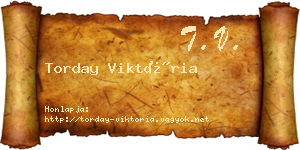 Torday Viktória névjegykártya